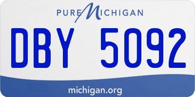 MI license plate DBY5092
