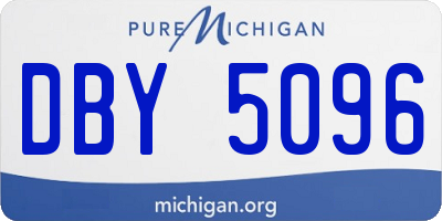 MI license plate DBY5096