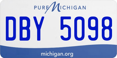 MI license plate DBY5098