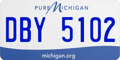 MI license plate DBY5102