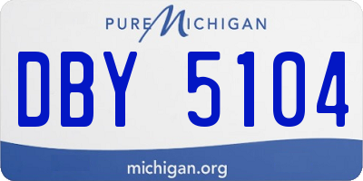 MI license plate DBY5104