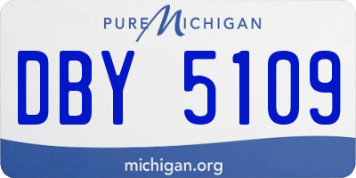 MI license plate DBY5109