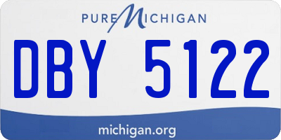 MI license plate DBY5122