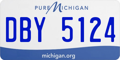 MI license plate DBY5124