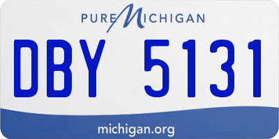 MI license plate DBY5131