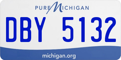 MI license plate DBY5132