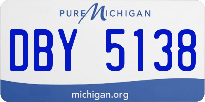 MI license plate DBY5138