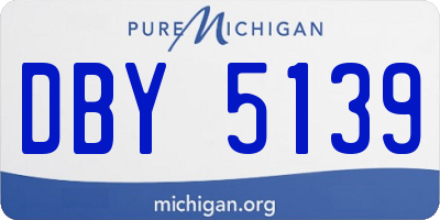 MI license plate DBY5139