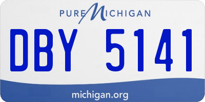 MI license plate DBY5141