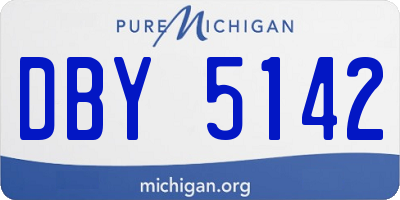MI license plate DBY5142