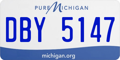 MI license plate DBY5147