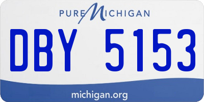 MI license plate DBY5153