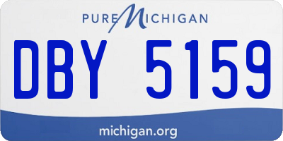 MI license plate DBY5159