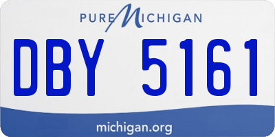 MI license plate DBY5161