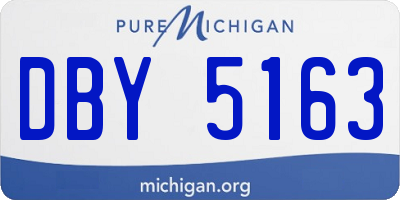 MI license plate DBY5163