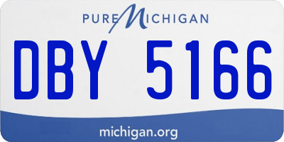 MI license plate DBY5166