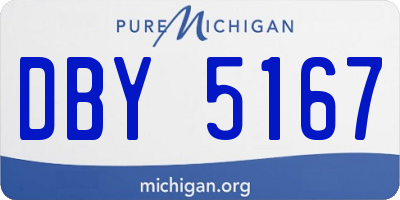 MI license plate DBY5167