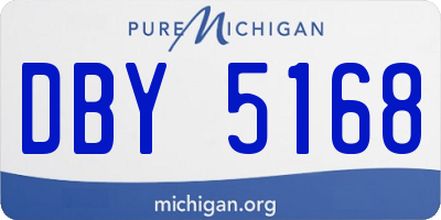 MI license plate DBY5168