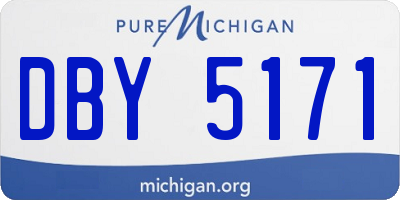MI license plate DBY5171