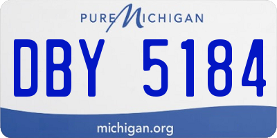 MI license plate DBY5184