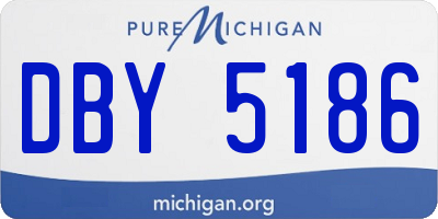MI license plate DBY5186