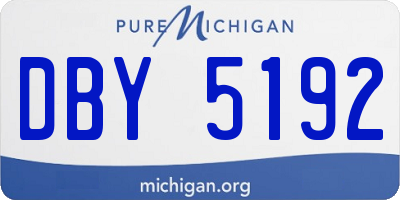 MI license plate DBY5192