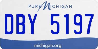 MI license plate DBY5197
