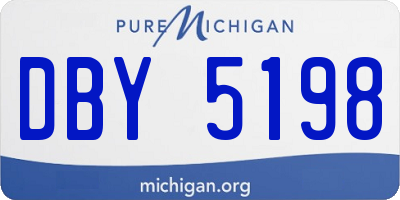 MI license plate DBY5198