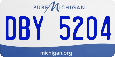 MI license plate DBY5204