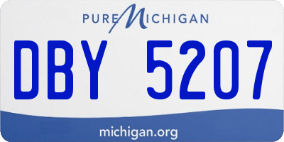 MI license plate DBY5207