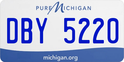 MI license plate DBY5220