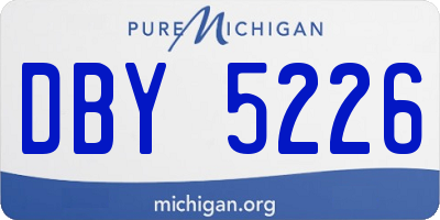 MI license plate DBY5226