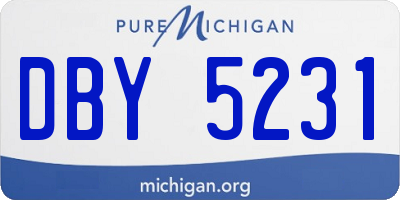 MI license plate DBY5231
