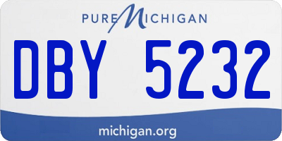 MI license plate DBY5232