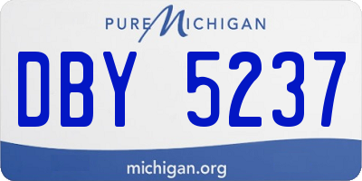 MI license plate DBY5237