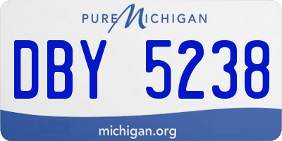 MI license plate DBY5238