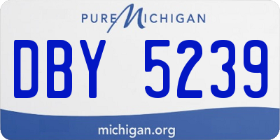 MI license plate DBY5239