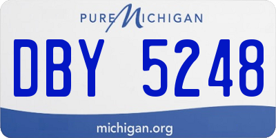 MI license plate DBY5248