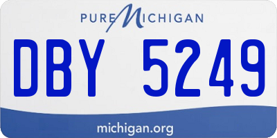 MI license plate DBY5249