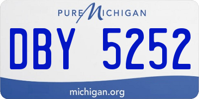 MI license plate DBY5252