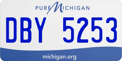 MI license plate DBY5253