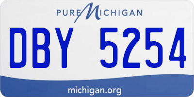 MI license plate DBY5254