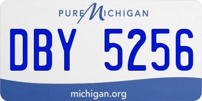 MI license plate DBY5256