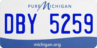 MI license plate DBY5259
