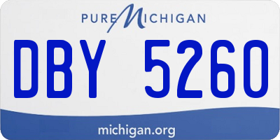 MI license plate DBY5260
