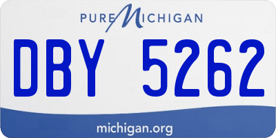 MI license plate DBY5262