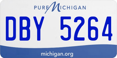 MI license plate DBY5264