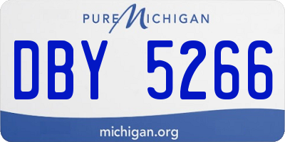 MI license plate DBY5266