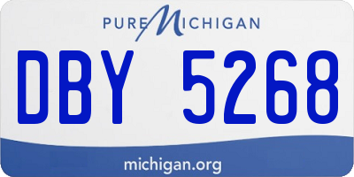 MI license plate DBY5268