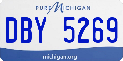 MI license plate DBY5269